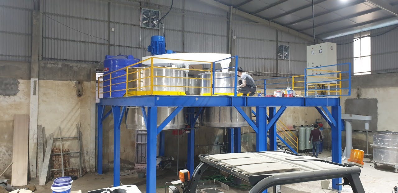 Máy khuấy sơn sàn thao tác 5000 lít chính hãng - Ảnh 1