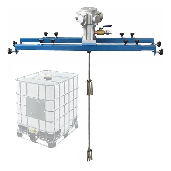 Máy khuấy hóa chất khí nén thùng IBC - Ảnh 1