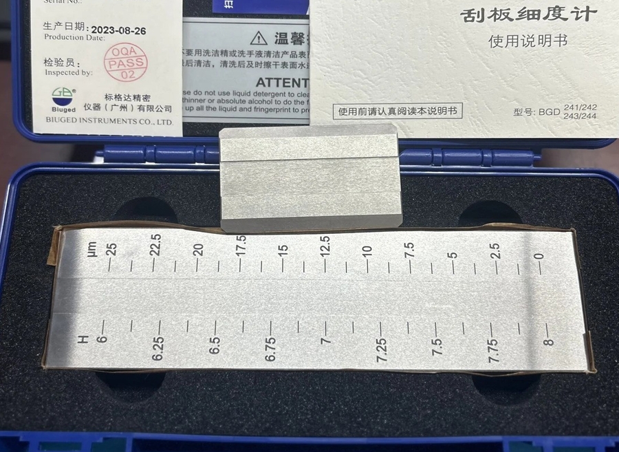 Thước đo độ mịn sơn 0 150 micron - Ảnh 1